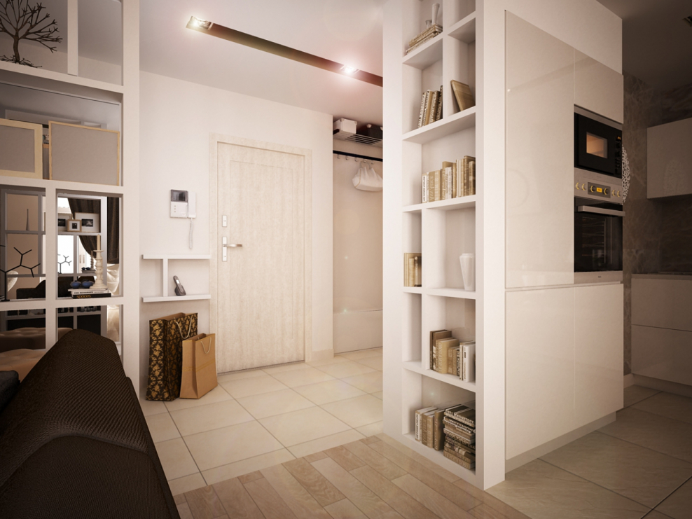 Планировка прихожая гостиная