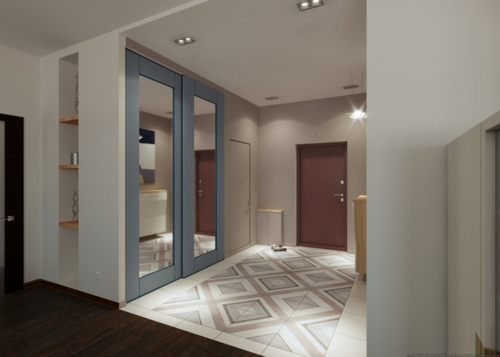 Гостиная с коридором проем