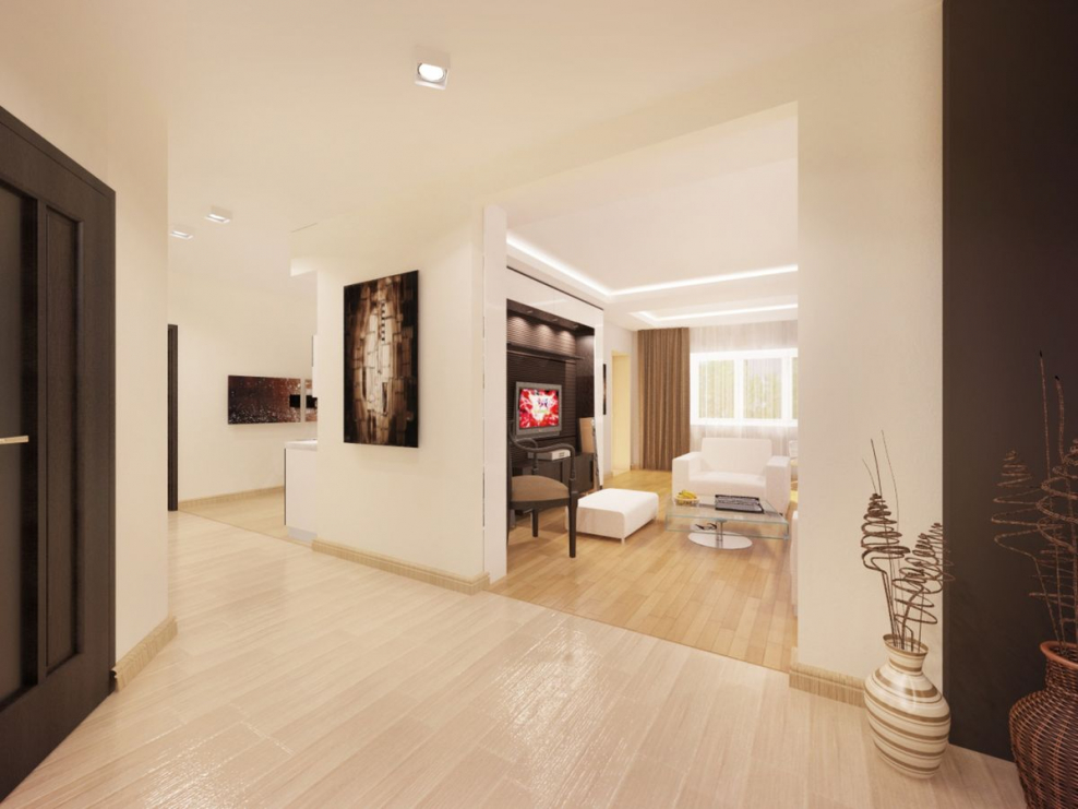 Гостиная в коридоре