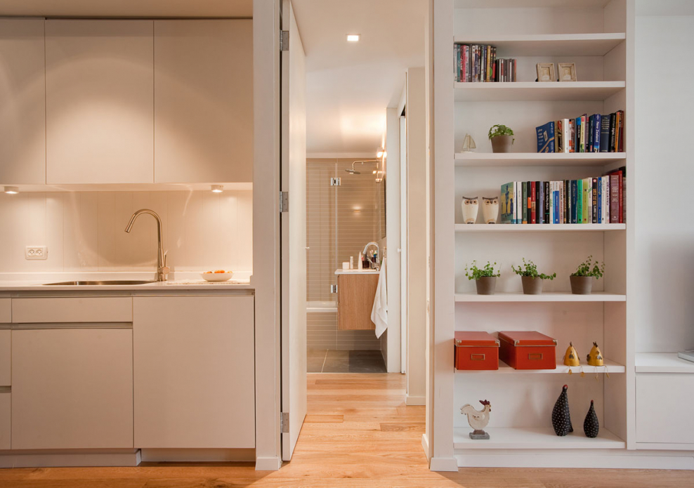 Кухни-ниши в студии с перегородкой