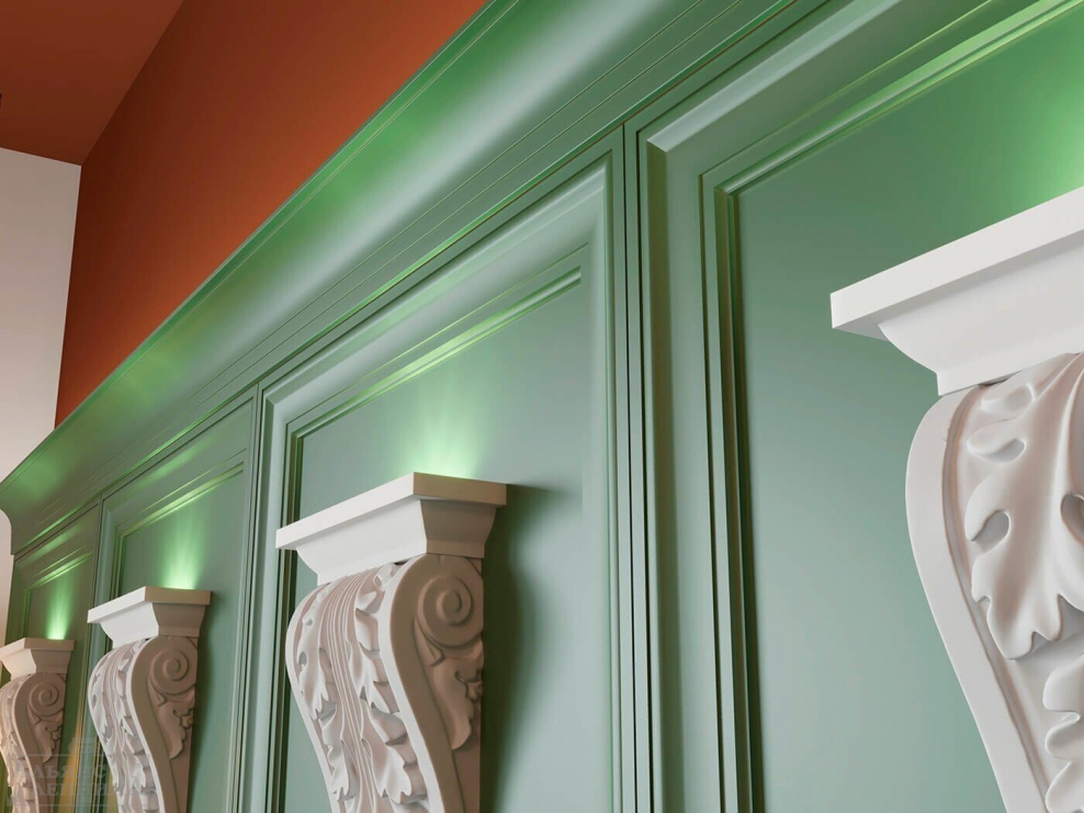 Карниз белый к045, 85х55мм, ЭКОПОЛИМЕР