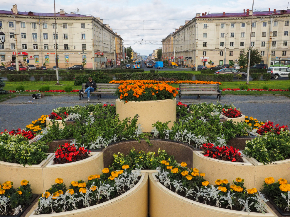 Цветники в городе