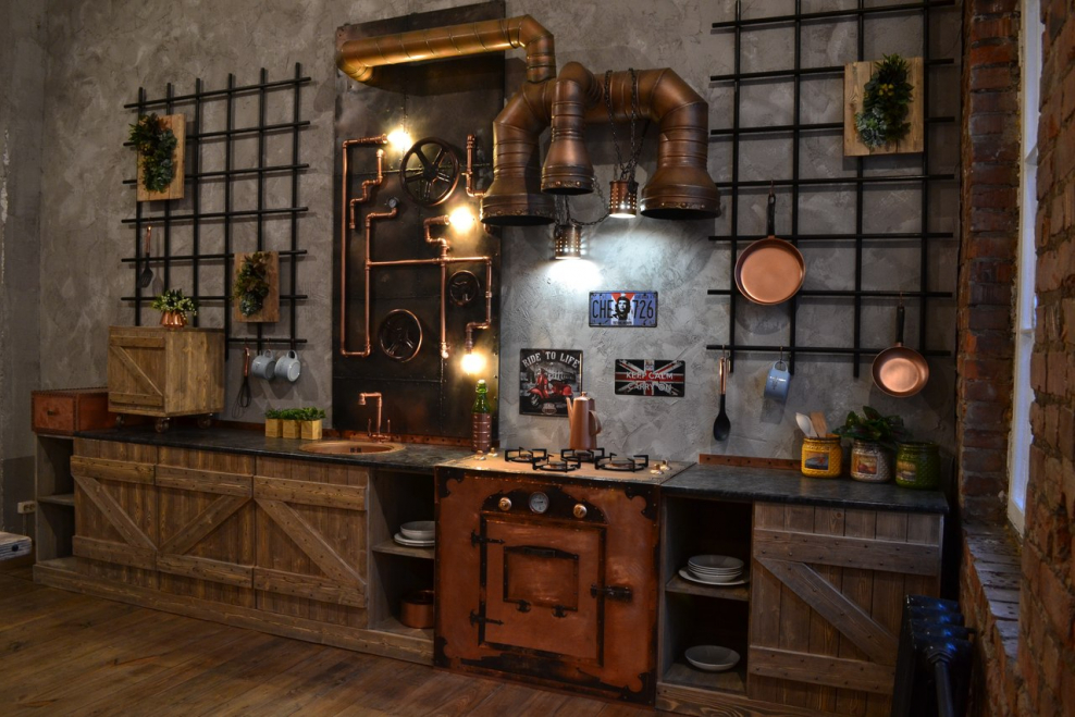 Стиль стимпанк в интерьере спальни