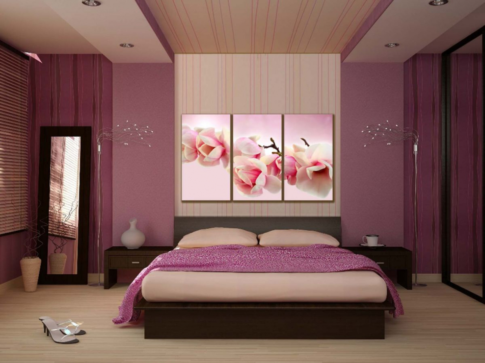 Спальня в сиреневых тонах
