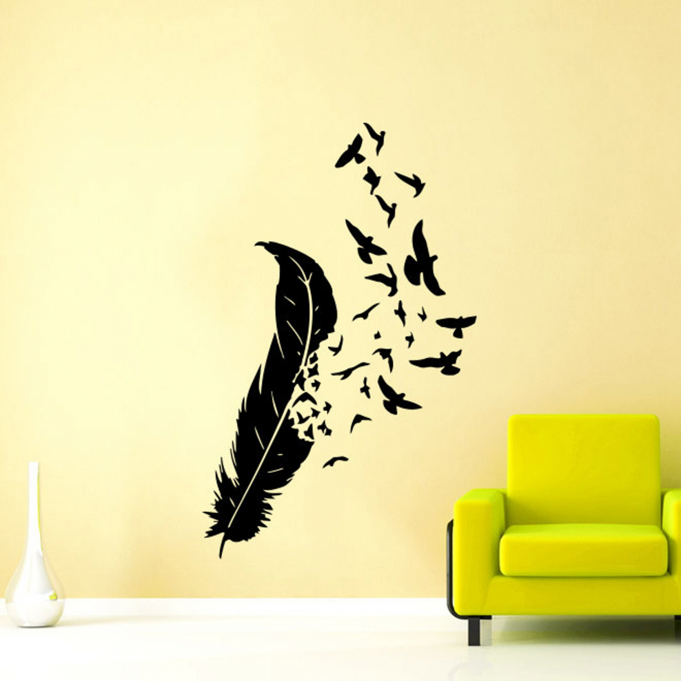 Фреска перья