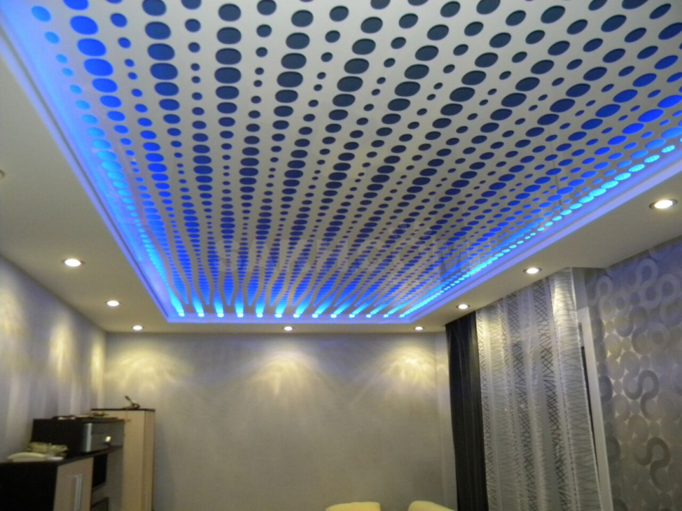 Двухуровневый потолок с фотопечатью