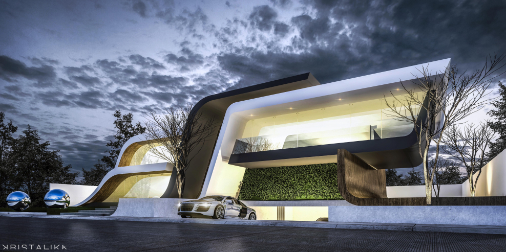 Футуристический фасад