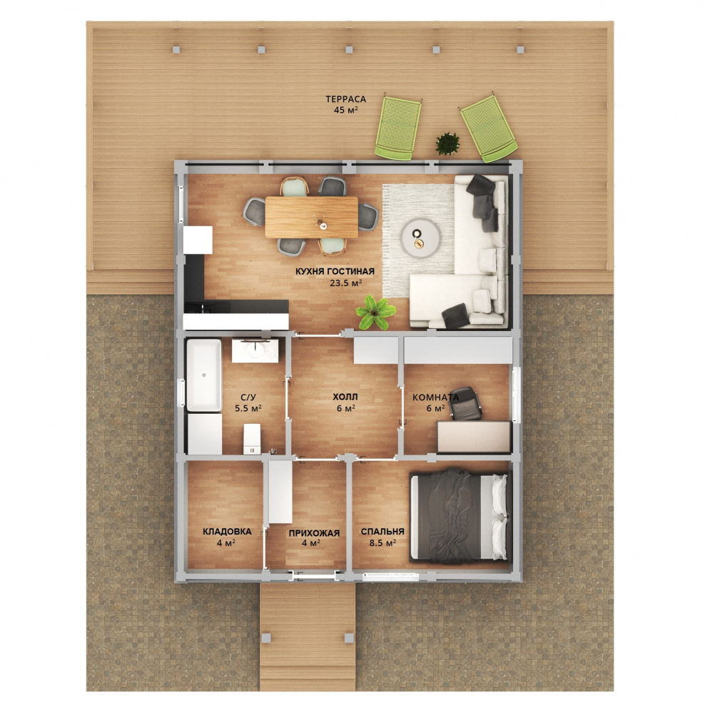 Планировка дома 85 кв.м одноэтажный