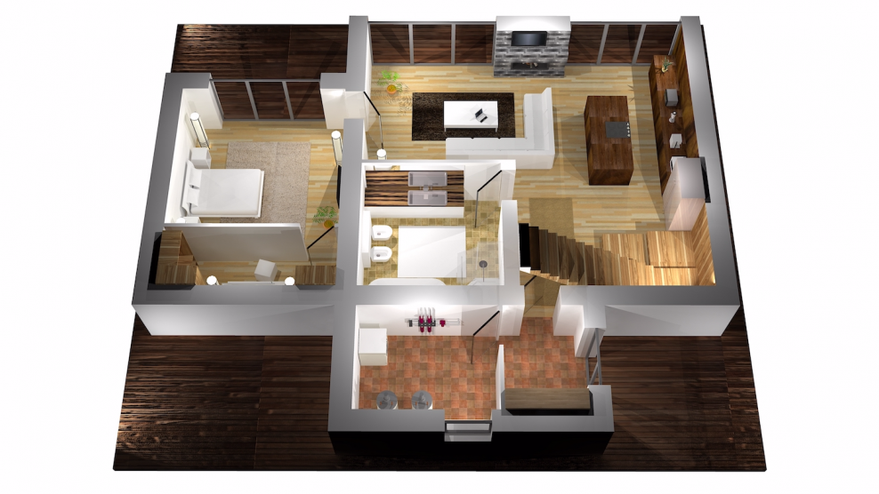 Планировка дома в стиле Шале