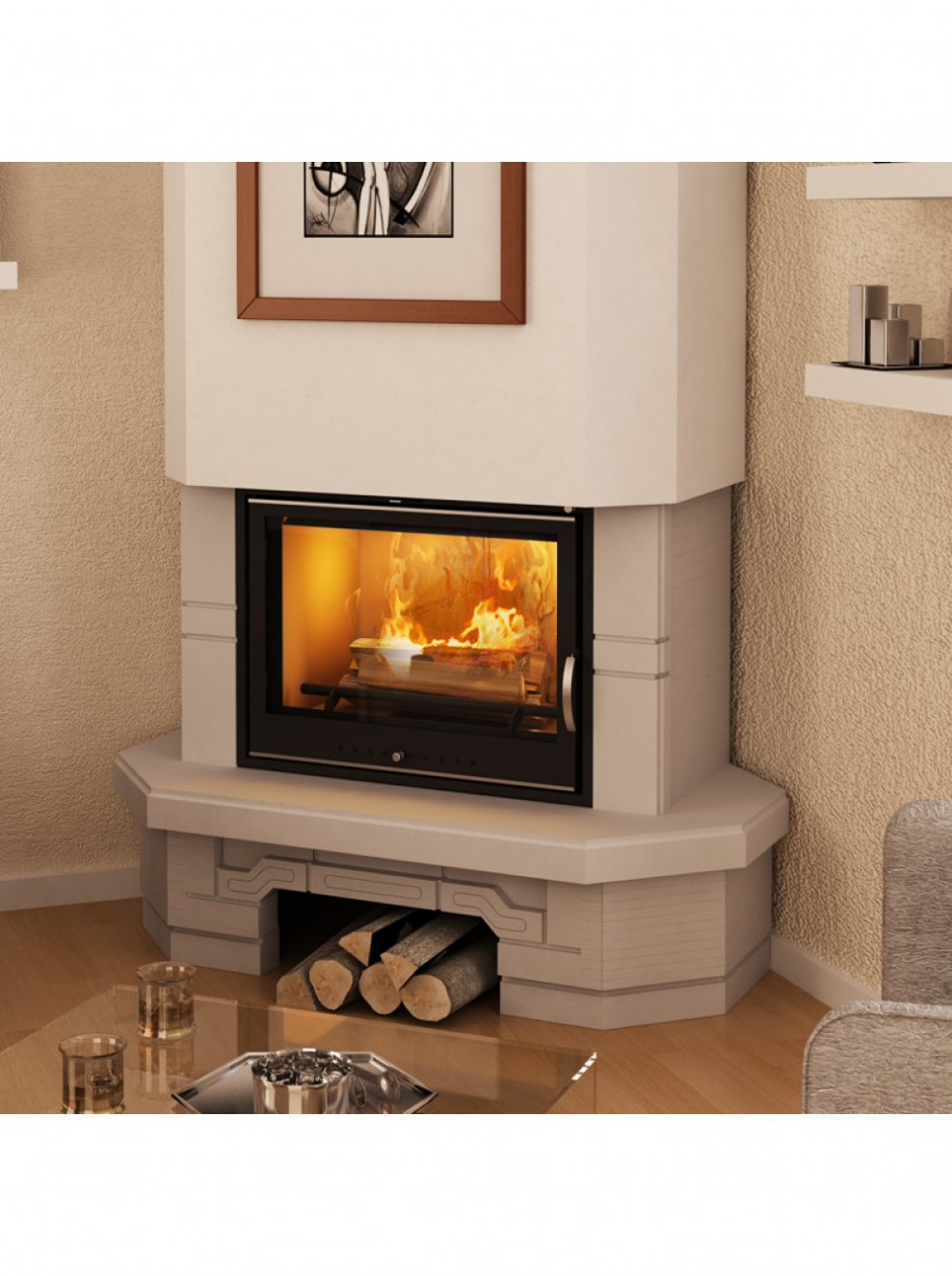 Каминная стальная топка Рона 714ш