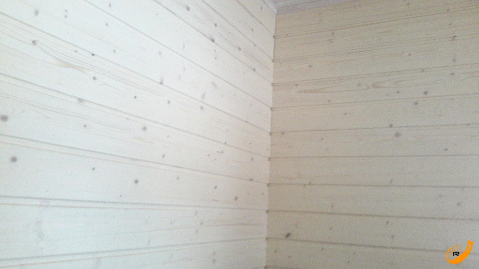 Вагонка с белой пропиткой