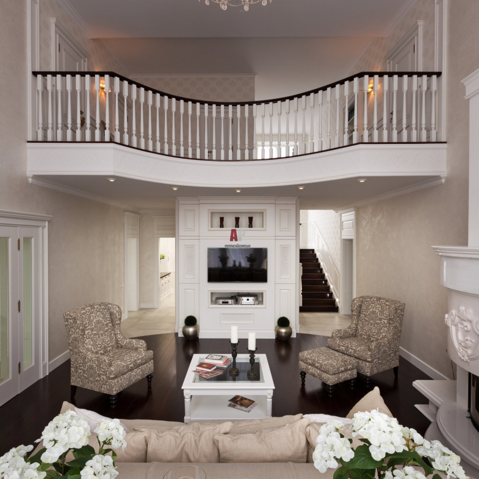 Интерьеры двухэтажных домов