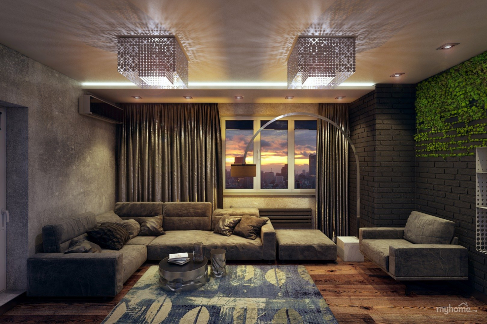 Гостиная в стиле лаунж