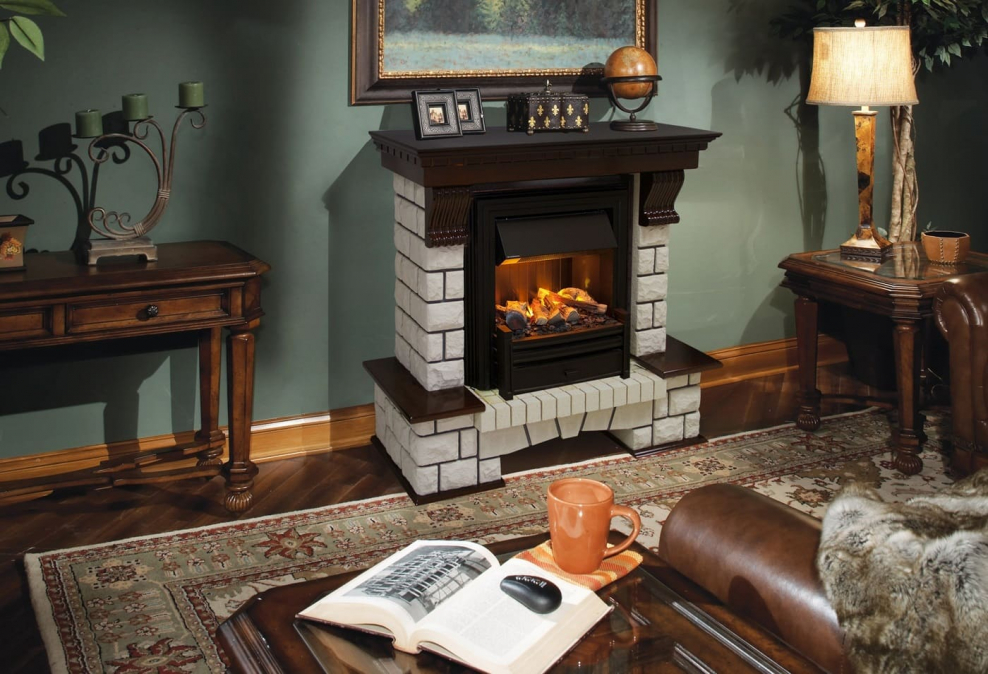 Камин в интерьере квартиры