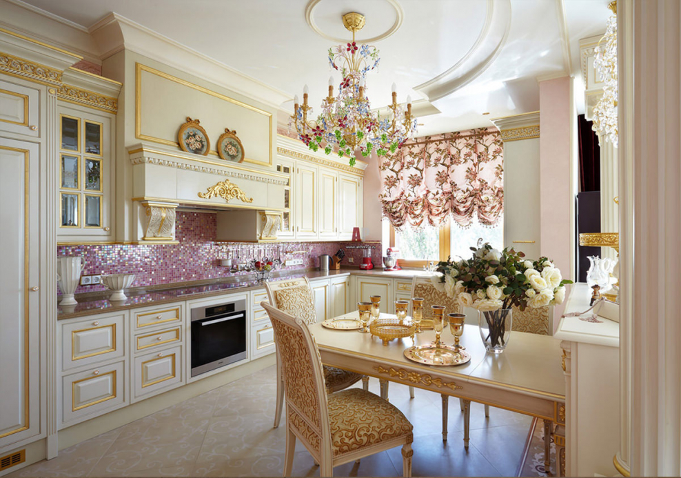 Кухня в стиле рококо фото интерьер