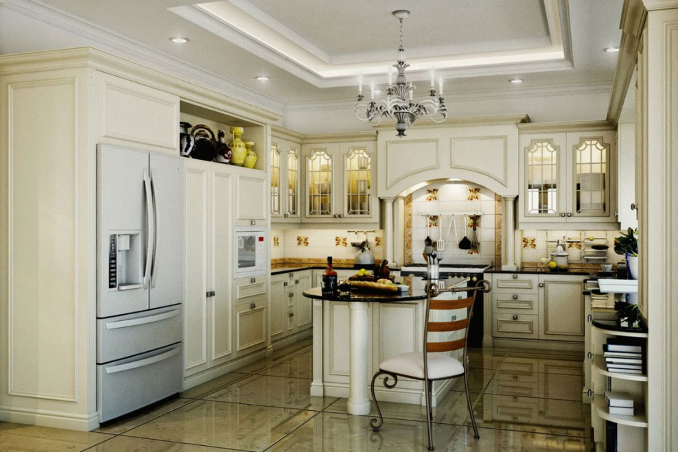 Кухня 14 кв м в стиле Неоклассика