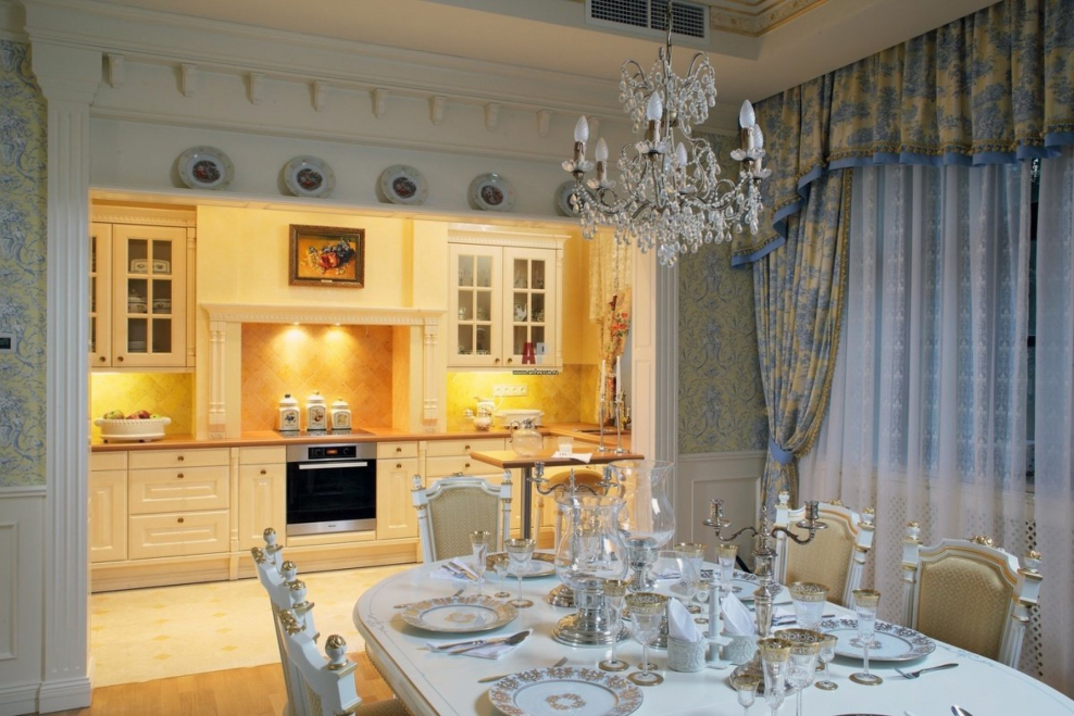 Интерьер кухни столовой