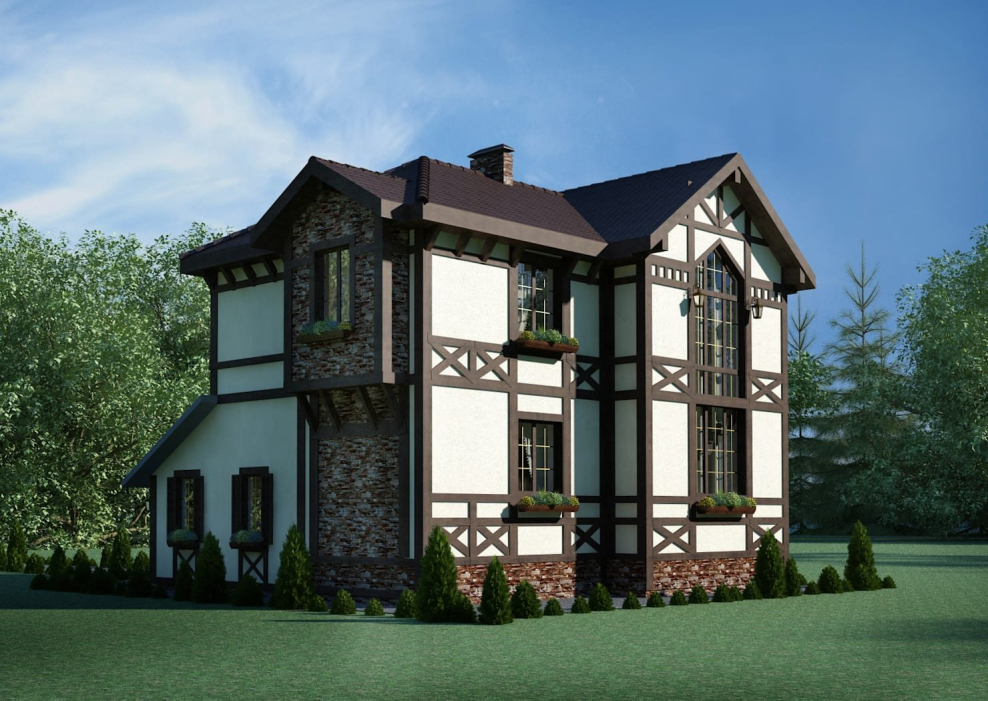 Фахверк с эркером