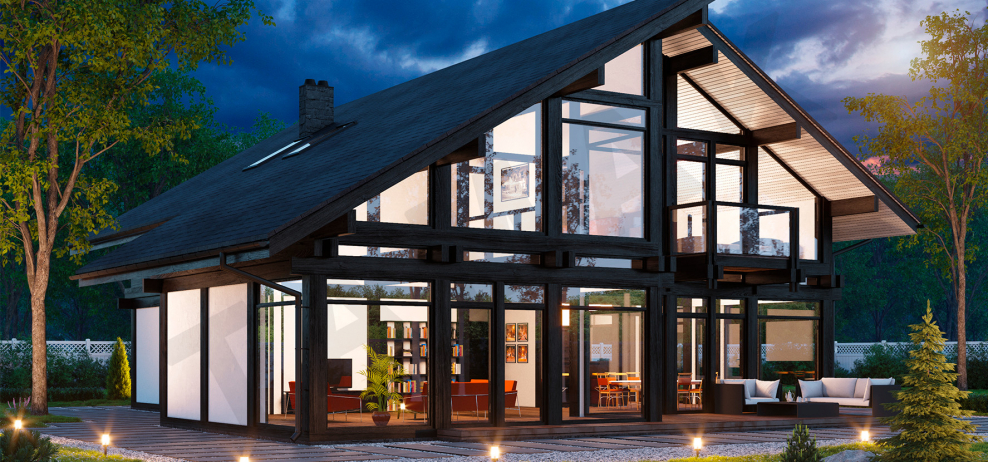 Дом фахверк проект Скандинавия