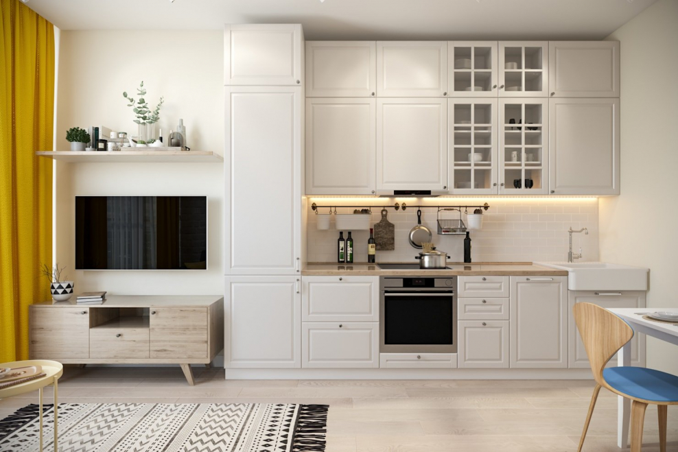 Светлая кухня в скандинавском стиле