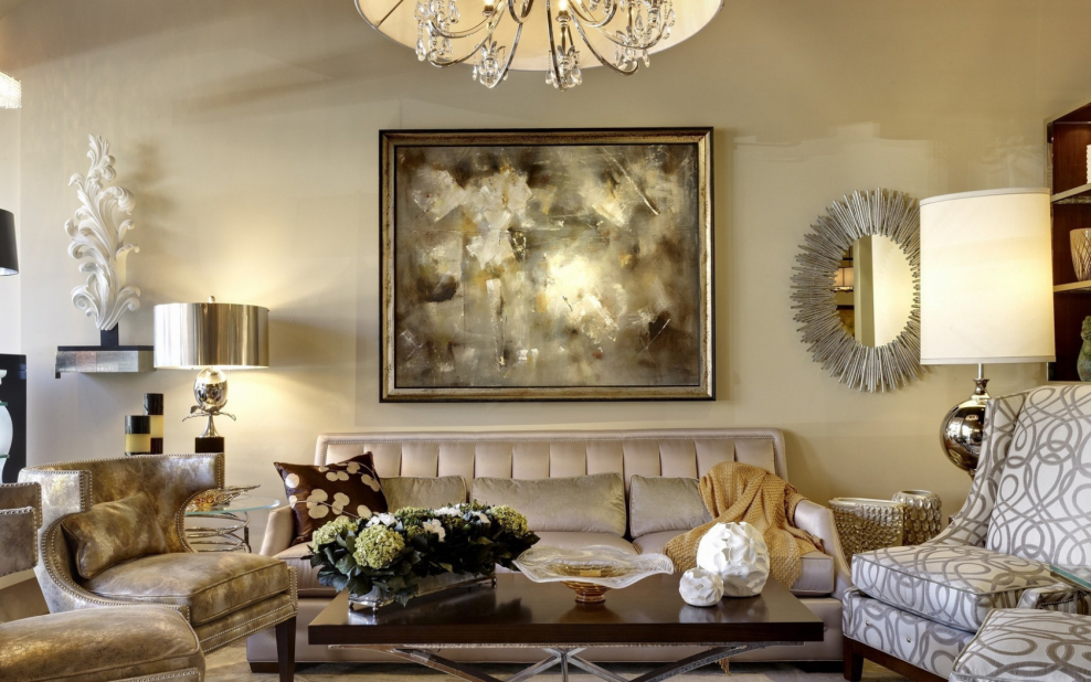 Декор Ломбардия серый интерьер