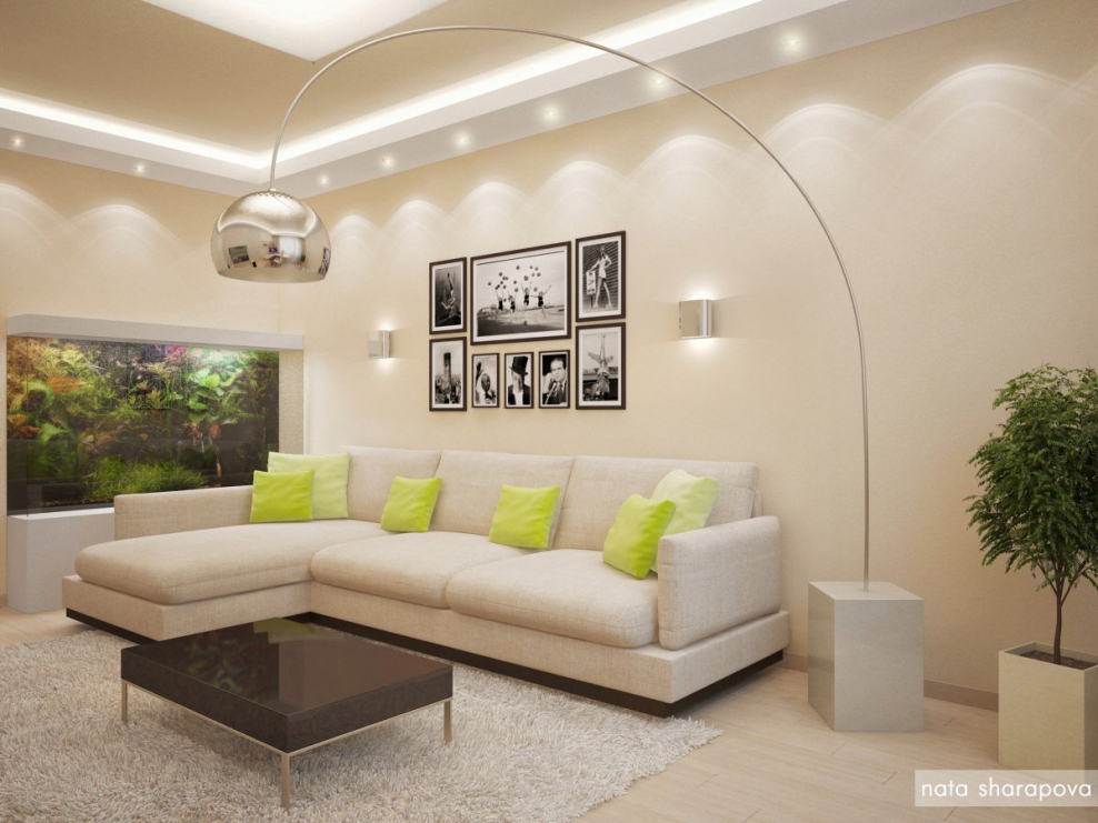 Декор стены в гостиной