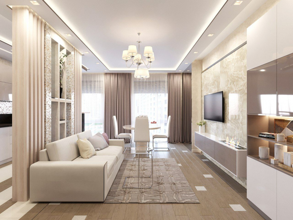 Интерьер студии кухня и гостиная 15 кв м