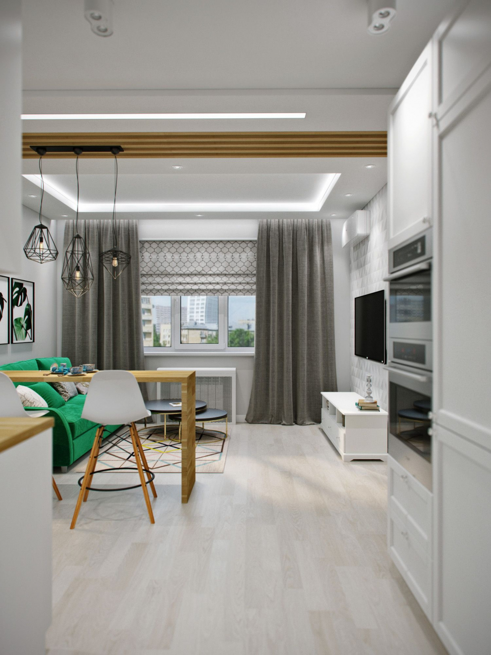 Кухня с гостинной 15кв м интерьер