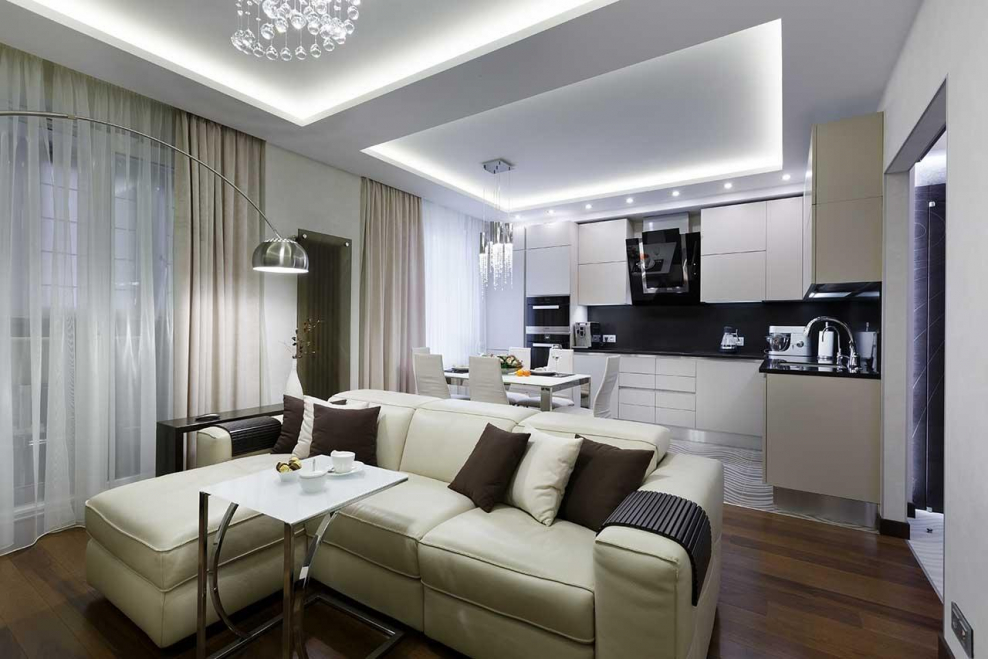 Кухня-гостиная 20 кв.м евродвушка