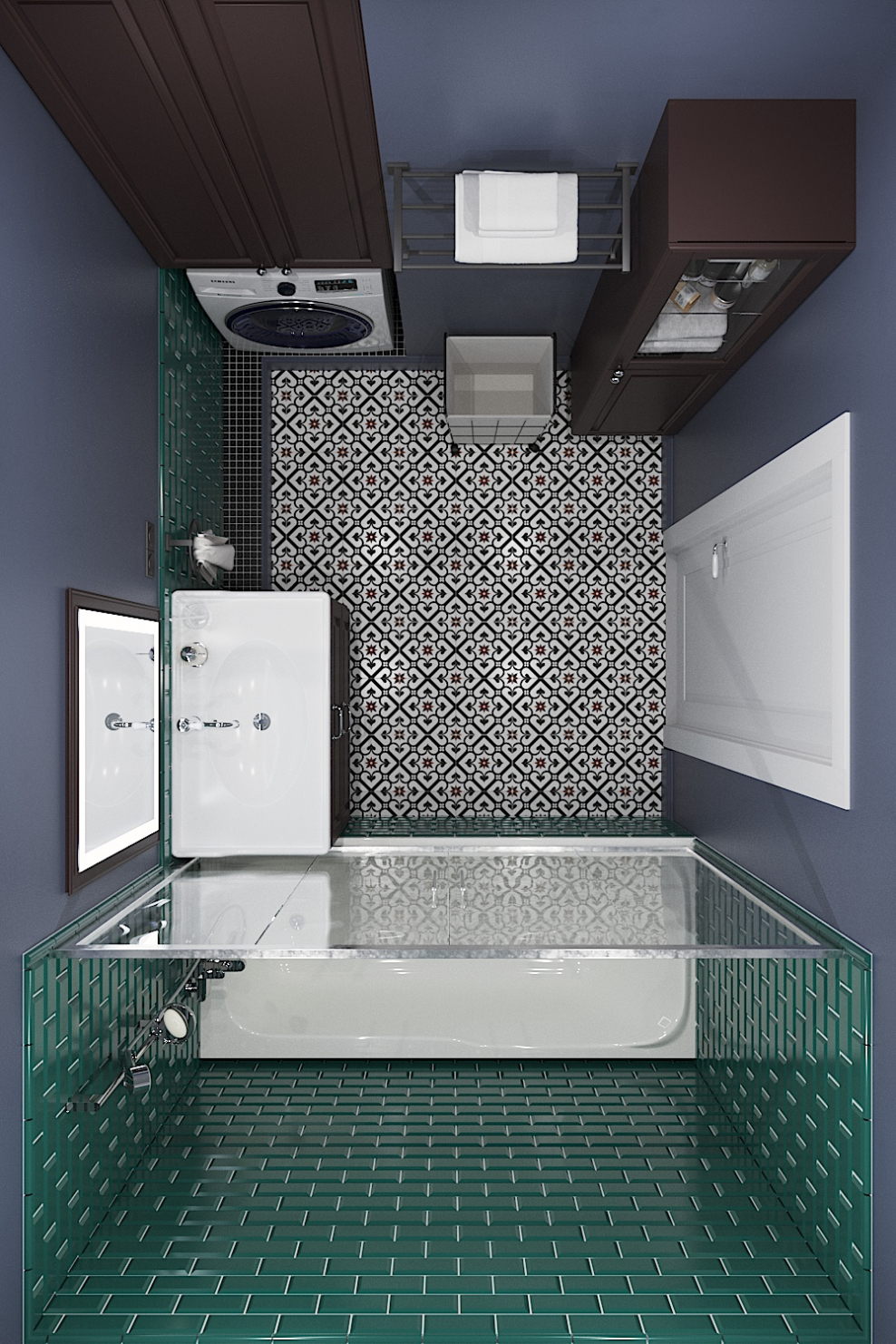 Прямоугольные Ванные комнаты