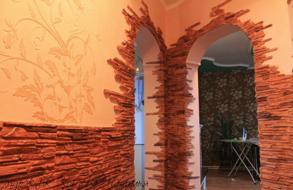 Арки Отделанные декоративным камнем