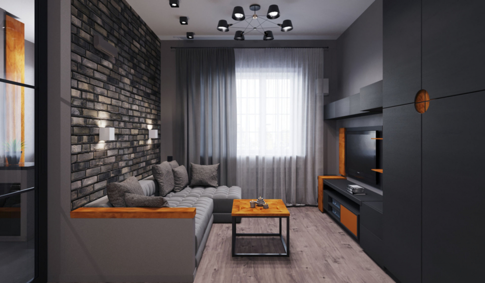 Однушка в стиле хайтек 38 кв