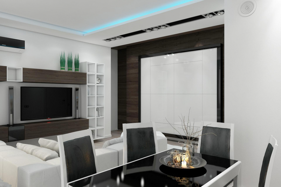 Гостинная в стиле хайтек