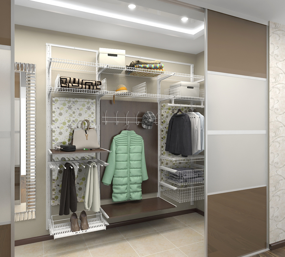 П образная гардеробная