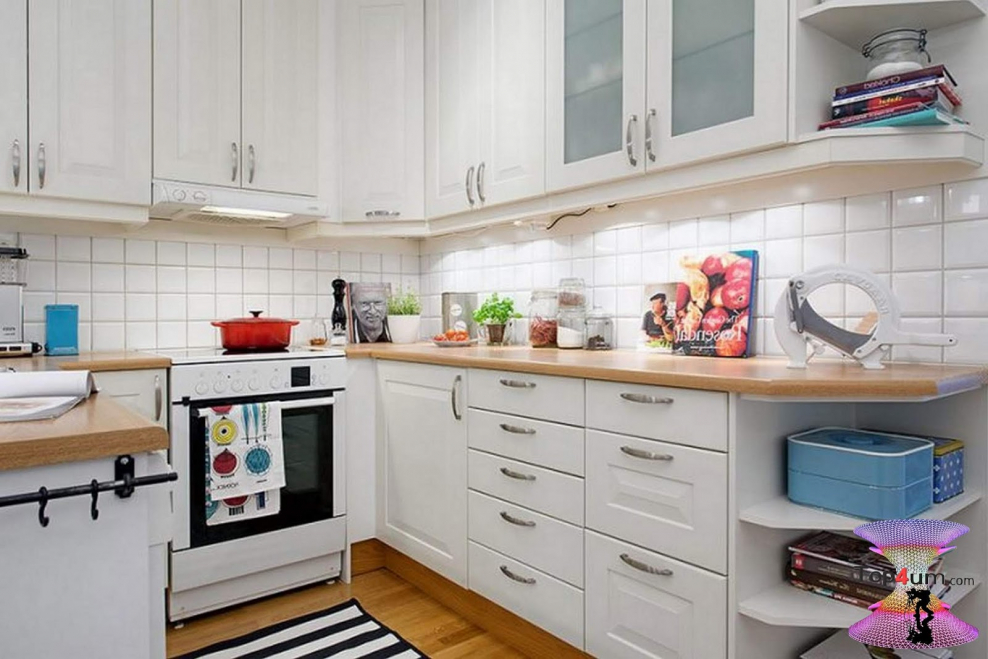 Угловая кухня в скандинавском стиле