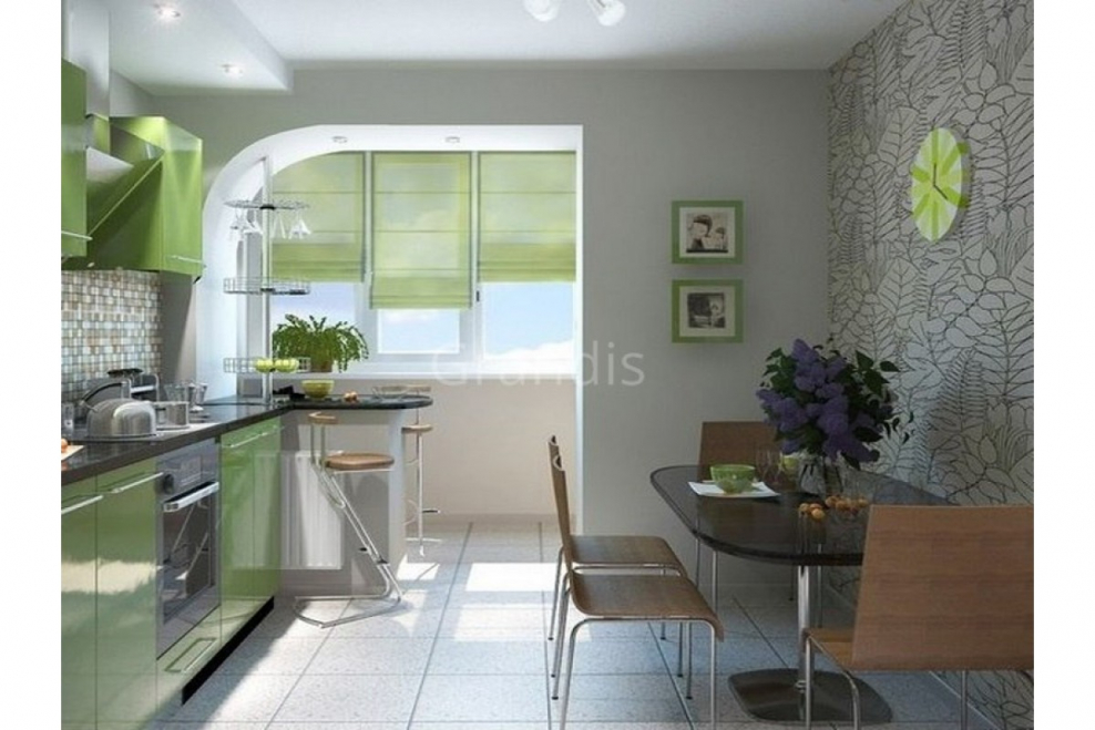 Совмещение лоджии с кухней