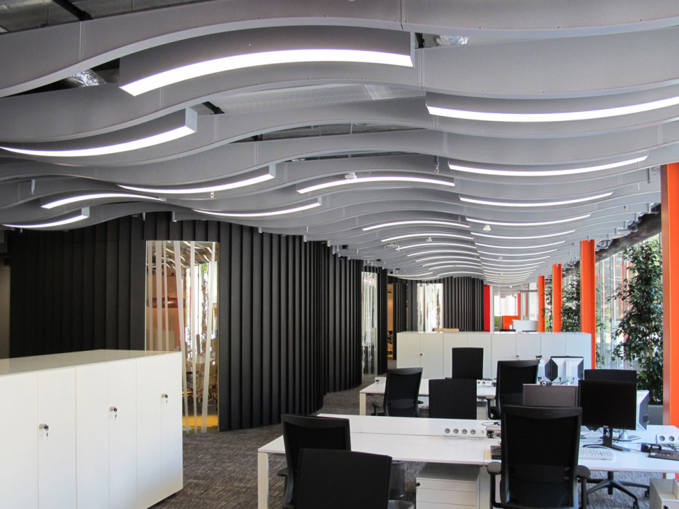 Необычные потолки для офисных помещений