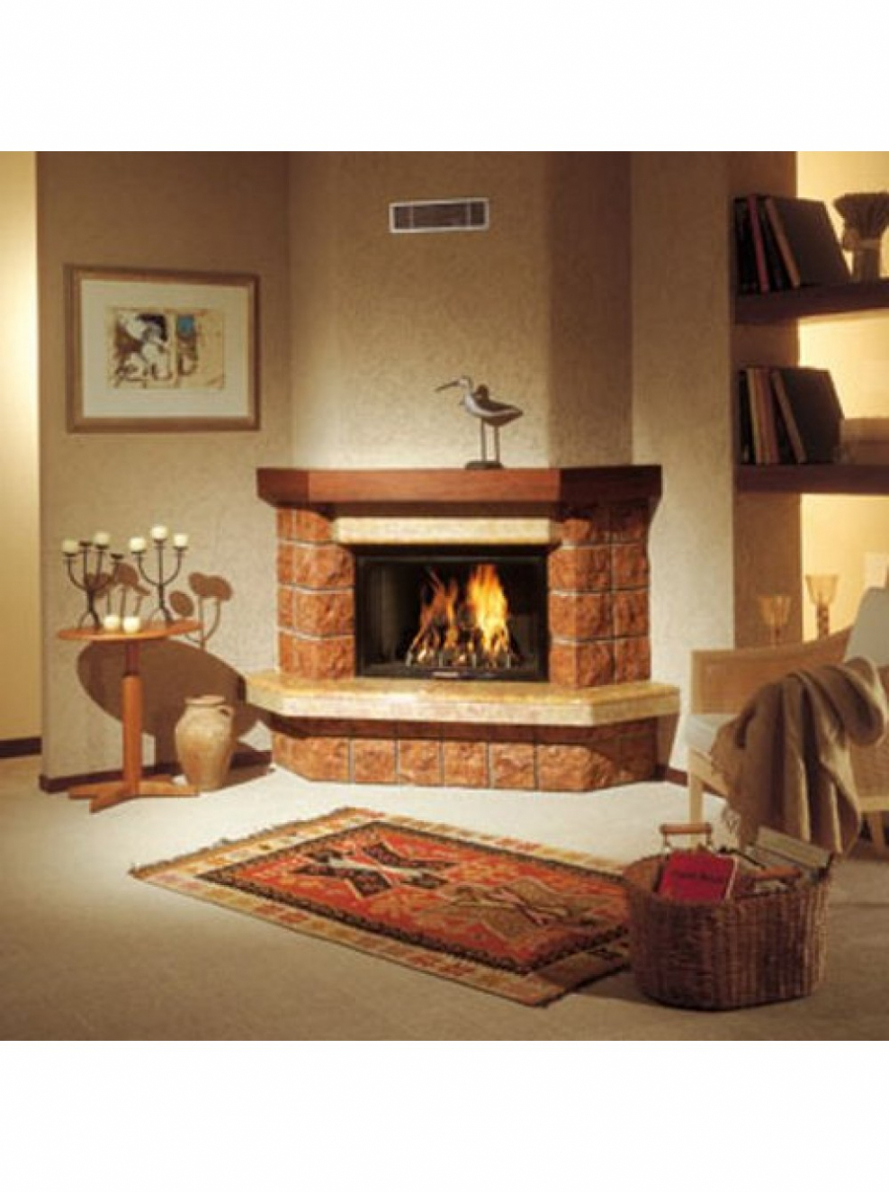 Угловой камин EDILKAMIN