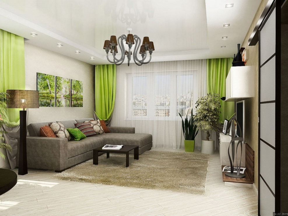 Яркий интерьер квартиры студии