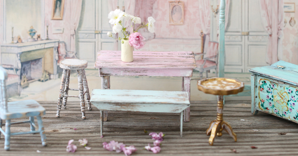Обои в стиле шебби Шик