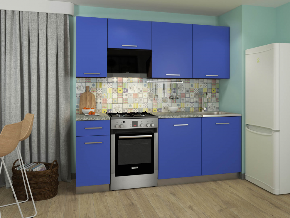 Кухонный гарнитур София 2 синий венге