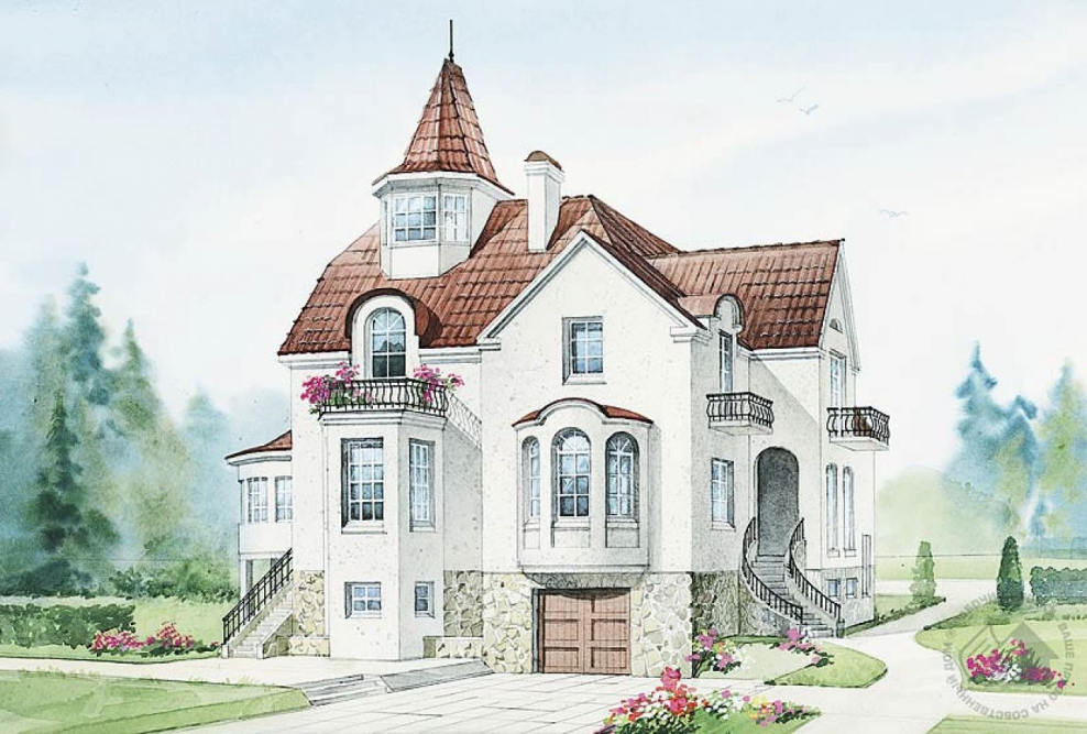Проекты домов и коттеджей в стиле замка