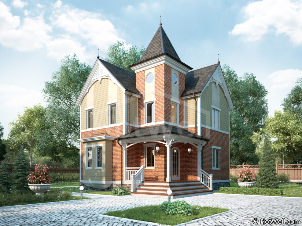 Домик с башенкой проект