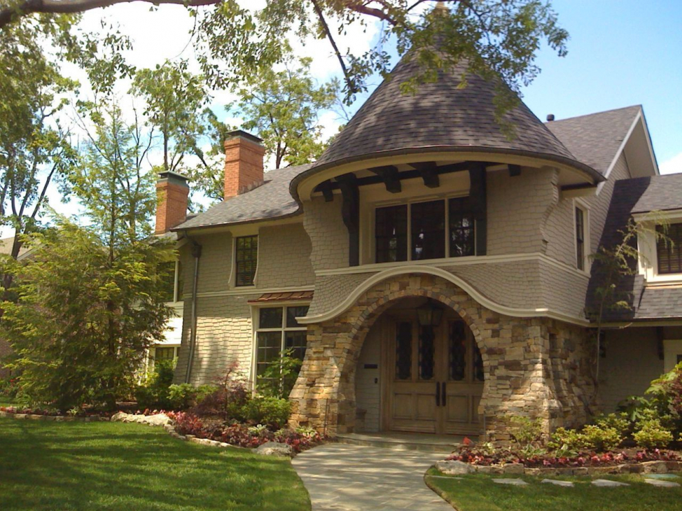 Крафтсман стиль загородный дом