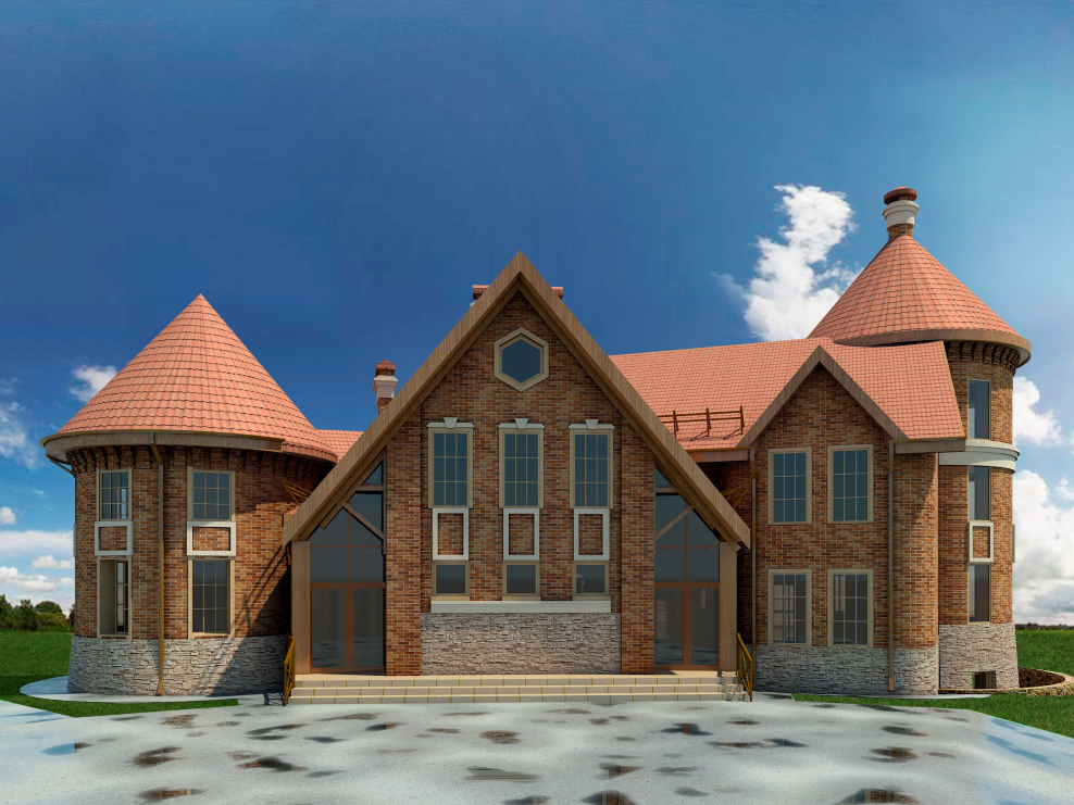 Домик с башенкой проект