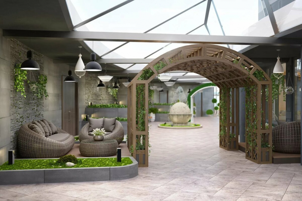 Зимний ландшафт сада