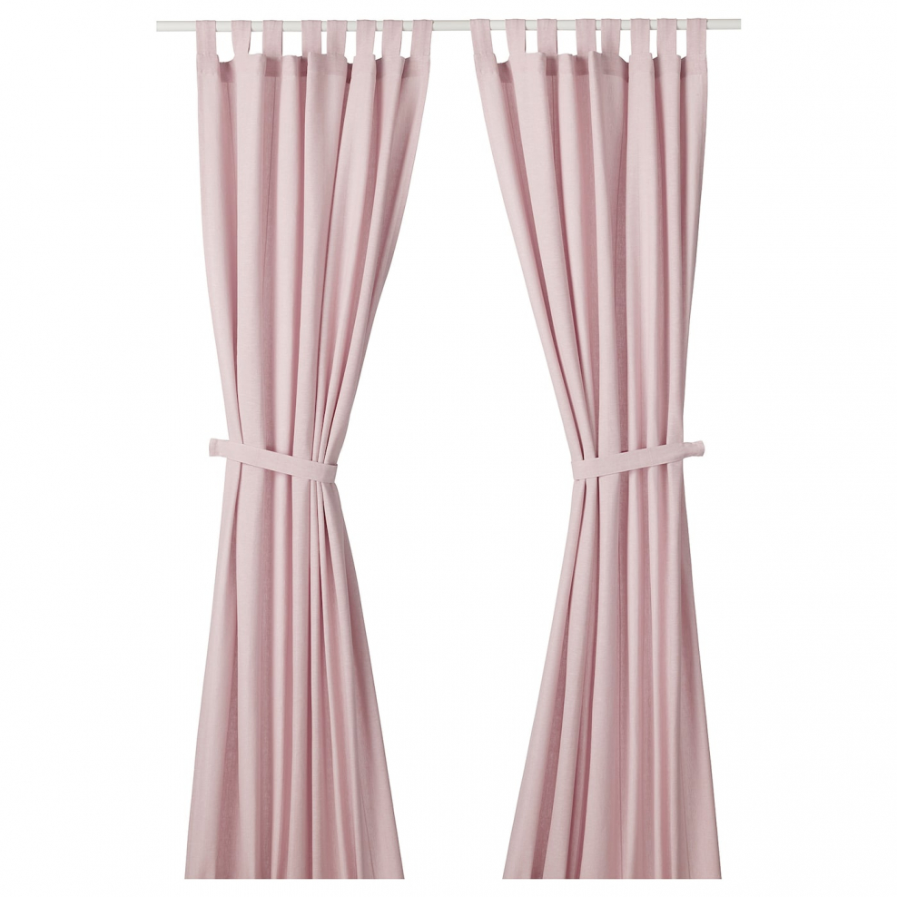 Hildrun ХИЛЬДРАН гардины, 2 шт., белый/точечный145x300 см