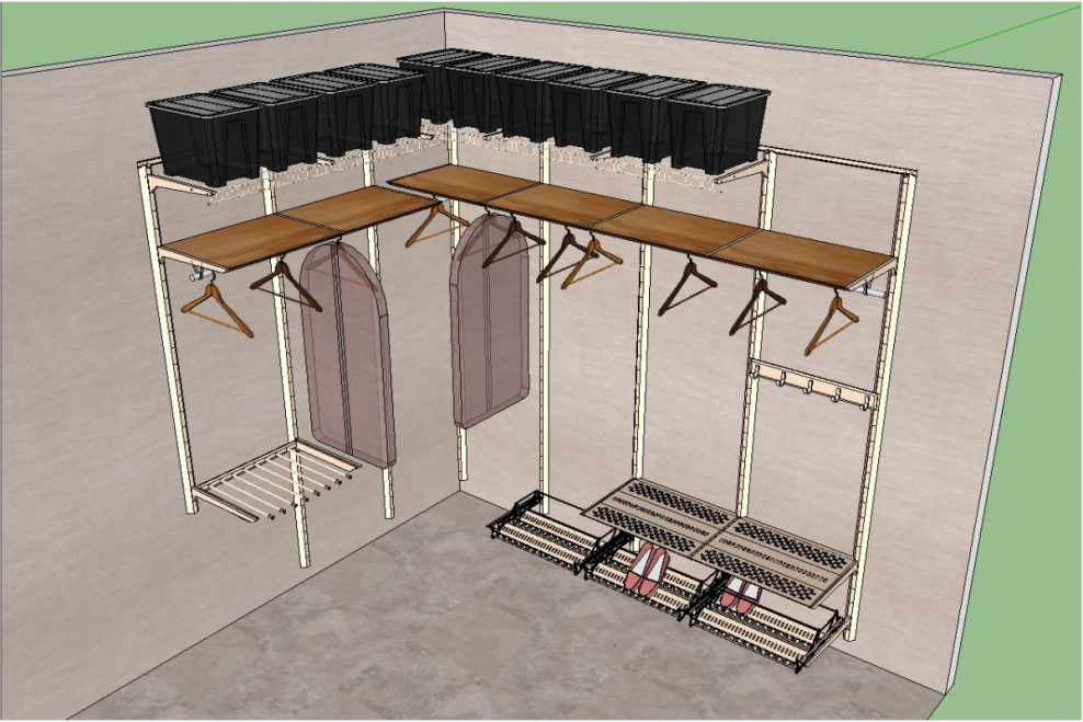 Шкаф купе внутри