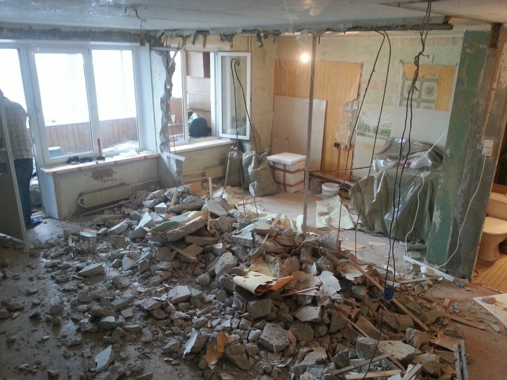 Снести стену в хрущевке между кухней