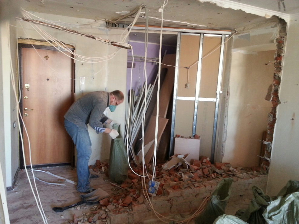 Снести перегородку между ванной и туалетом